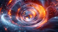 A colorful computergenerated image of a black hole in space Royalty Free Stock Photo