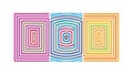 Colorful concentric squares, geometric pattern illustration, vector design Generative AI Royalty Free Stock Photo