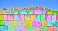 Colorful concrete wall