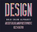 Colorful condensed bold font