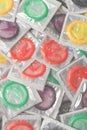 Colorful condoms background