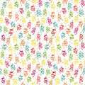 Colorful confetti background. Plain holiday design. Seamless vector pattern. Royalty Free Stock Photo