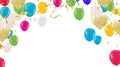 Colorful confetti and balls isolated. Festive background vector. Happy Birthday. Holiday