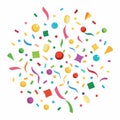 Colorful confetti burst celebration. (1 Royalty Free Stock Photo