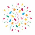 Colorful confetti burst celebration desig Royalty Free Stock Photo