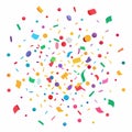 Colorful confetti burst celebration party decoration backgroun Royalty Free Stock Photo