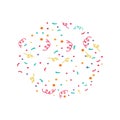 Colorful confetti free vector illustration Royalty Free Stock Photo