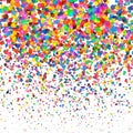 Colorful Confetti isolated on Transparent square Background. Christmas, Birthday, Anniversary Party Concept. Confetti