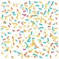 Colorful Confetti Ribbons Birthday Party Vector Illustration Background