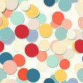 colorful confetti seamless pattern background AI generated Royalty Free Stock Photo