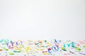 Colorful confetti and streamers Royalty Free Stock Photo