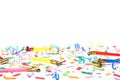 Colorful confetti, streamers and party blowers Royalty Free Stock Photo