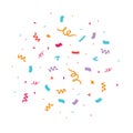 Colorful confetti vector illustration.