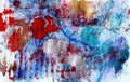 Colorful contemporary abstract painting white background