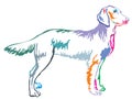 Colorful decorative standing portrait of Weimaraner vector illus