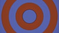 Colorful contrasting radio waves, radar or sonar, hypnotic effect, seamless loop. Design. Pulsating wide colorful rings.