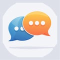Colorful Conversation and Messaging Icon Royalty Free Stock Photo