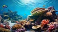 Colorful Coral Reef With Vibrant Fishes In Erik Johansson Style