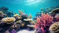 Colorful Coral Reef: A Virtual Reality Ocean Scene With Tropical Fish