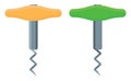 Colorful corkscrews, icon Royalty Free Stock Photo