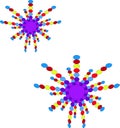 Colorful corona virus symbol