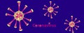 Colorful corona virus symbol