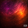 Colorful Cosmic Space Galaxy Background with Light