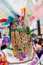 Colorful costume in Quito Festivities' parade Royalty Free Stock Photo