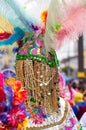 Colorful costume in Quito Festivities' parade Royalty Free Stock Photo