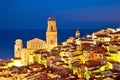 Colorful Cote d Azur town of Menton architecture evening view Royalty Free Stock Photo