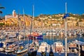 Colorful Cote d Azur town of Menton harbor and architecture view