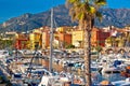 Colorful Cote d Azur town of Menton harbor and architecture view