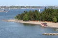 Colorful cottage on the coast of the baltic sea