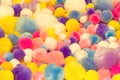 Colorful cotton balls Royalty Free Stock Photo