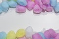 Colorful cotton balls background Royalty Free Stock Photo