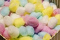 Colorful cotton balls Royalty Free Stock Photo
