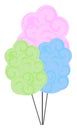 Colorful cotton candy vector or color illustration