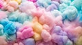 colorful cotton candy in soft color for background, generative AI tools Royalty Free Stock Photo
