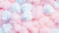 Colorful cotton candy in soft pastel color background. Generative AI Royalty Free Stock Photo
