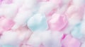 Colorful cotton candy in soft pastel color background. Generative AI Royalty Free Stock Photo