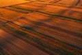 Colorful countryside patchwork background, cultivated agricultural field as abstract pattern