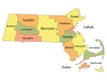 Massachusetts County Map