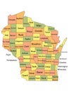 Wisconsin County Map