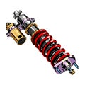 Colorful coylover, shock absorber icon for shop or aftermarket Tuning Auto parts. Isolated on white background