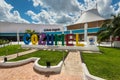 Colorful Cozumel Sign with shopping mall in Cozumel, Mexico Royalty Free Stock Photo