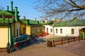 Colorful cozy courtyard on Podil