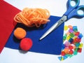 Colorful craft items Royalty Free Stock Photo