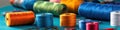 Colorful Crafting, Exploring threads for creative hobbies and textile passion Royalty Free Stock Photo