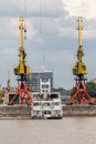 Colorful Cranes Puerto Madero Buenos Aires Royalty Free Stock Photo