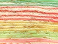 Colorful crape cake layers